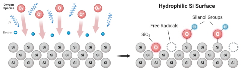 氧等離子體對硅晶片進(jìn)行表面活化